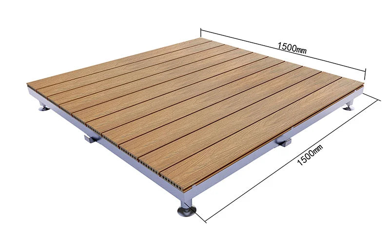 🔥 Hot Sale | Modular WPC Outdoor Deck Platform with Adjustable Pedestals – Instant Glamping & Patio Flooring