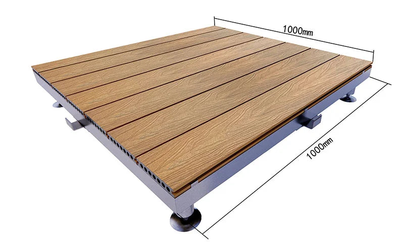 🔥 Hot Sale | Modular WPC Outdoor Deck Platform with Adjustable Pedestals – Instant Glamping & Patio Flooring