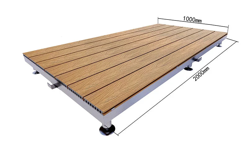 🔥 Hot Sale | Modular WPC Outdoor Deck Platform with Adjustable Pedestals – Instant Glamping & Patio Flooring