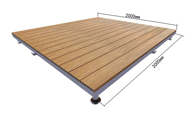 🔥 Hot Sale | Modular WPC Outdoor Deck Platform with Adjustable Pedestals – Instant Glamping & Patio Flooring
