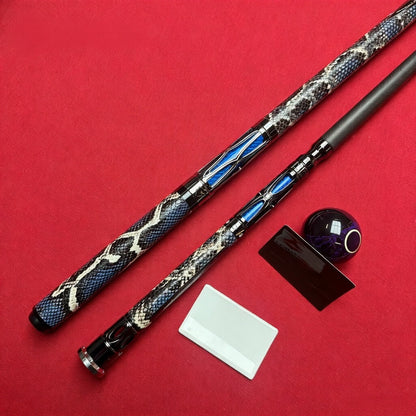 Metallic Blue Pool Cue + Jump Cue with Cue Bag Set