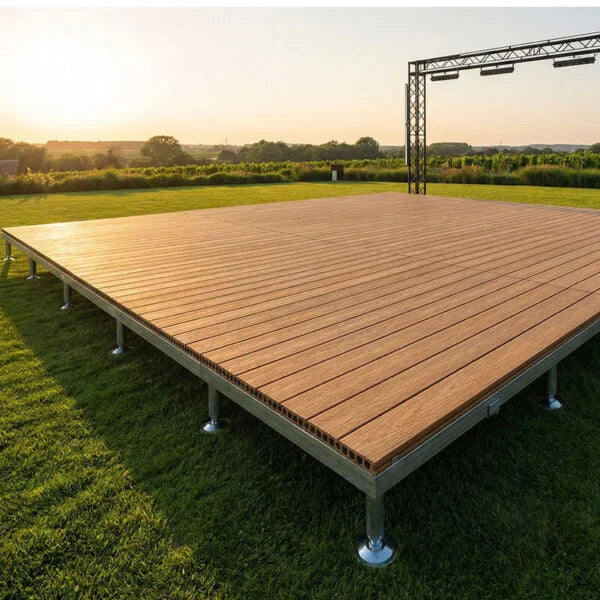 🔥 Hot Sale | Modular WPC Outdoor Deck Platform with Adjustable Pedestals – Instant Glamping & Patio Flooring