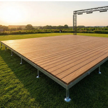 🔥 Hot Sale | Modular WPC Outdoor Deck Platform with Adjustable Pedestals – Instant Glamping & Patio Flooring